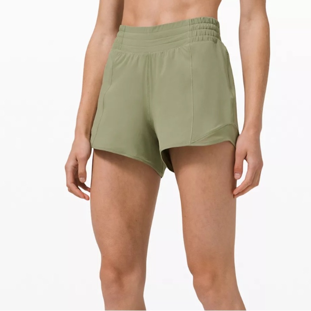Hotty hot high rise tall shorts in rosemary green / 4inch